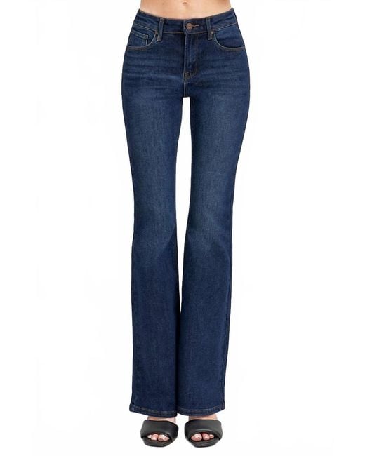 Risen Blue High-Rise Flare Basic Jeans