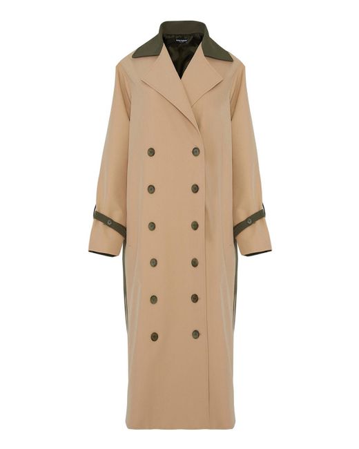 Nocturne Natural Lapel Collar Trench Coat