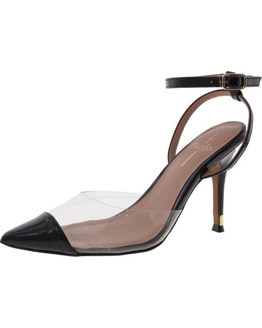 Linea Paolo Brown Yuki-L Mixed Media Patent Pumps