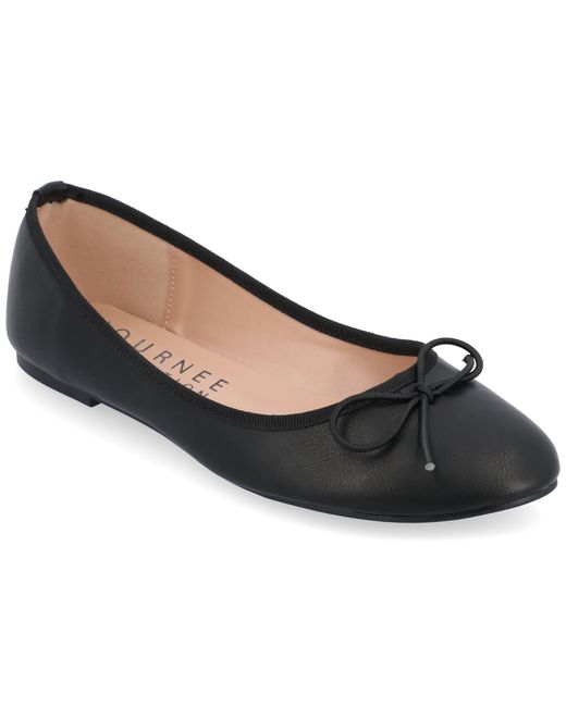 Journee Collection Black Collection Vika Wide Width Flat