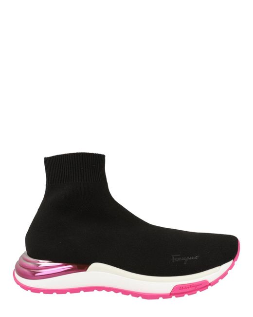 Ferragamo Black Ninette High-Top Sock Sneakers
