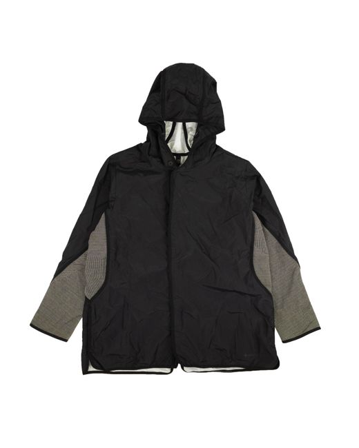 Byborre Black Hooded Hg5 Knit Sides Jacket for men