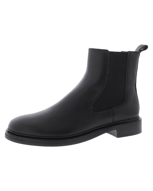 Madewell Black Leather Laceless Ankle Boots