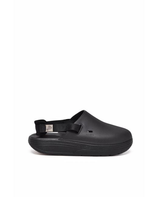 Suicoke Black Closed Toe Adjustable Rubber Sandals for men