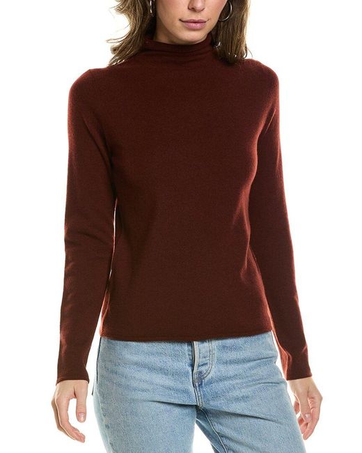 Vince Brown Slim Turtleneck Wool & Cashmere-blend Sweater