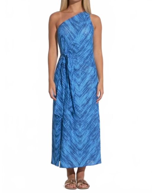 Elan Blue Havana Priint One Shoulder