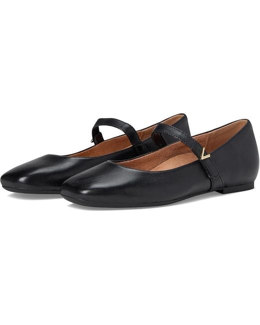 Vionic Black Alameda Flats Leather Square Toe Mary Jane Zogg385