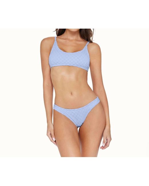 PQ Swim Blue Dockside Basic Ruched Full Bottoms