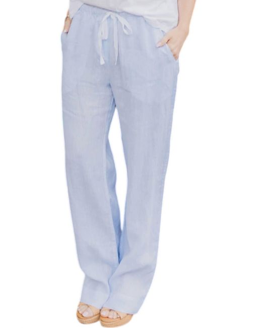 Nalu Blue Linen Pants