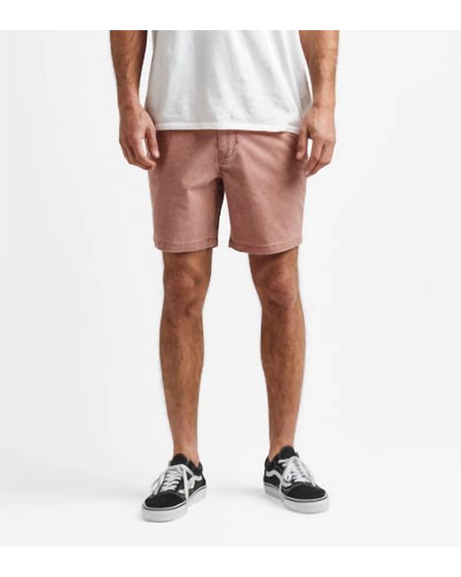 Roark Pink Porter Wash Shorts for men