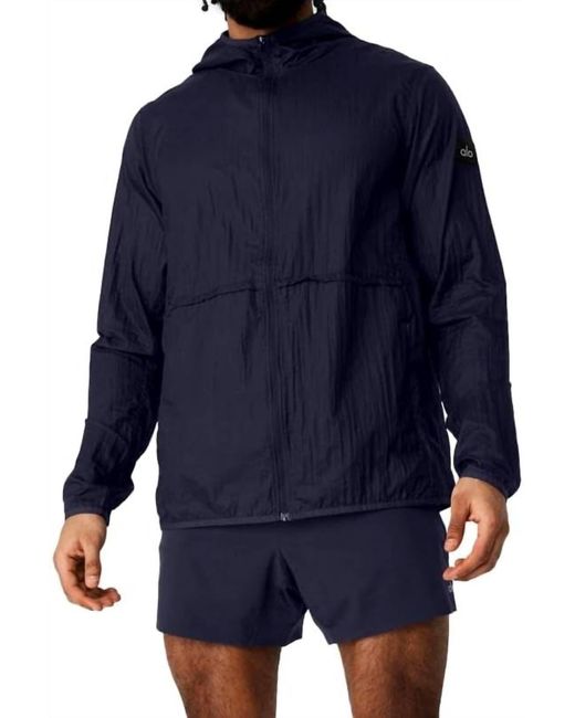 Alo Yoga Blue Repeat Running Jacket for men