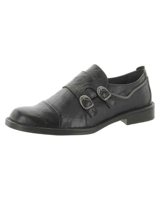 Josef Seibel Black Leather Buckle Loafers for men