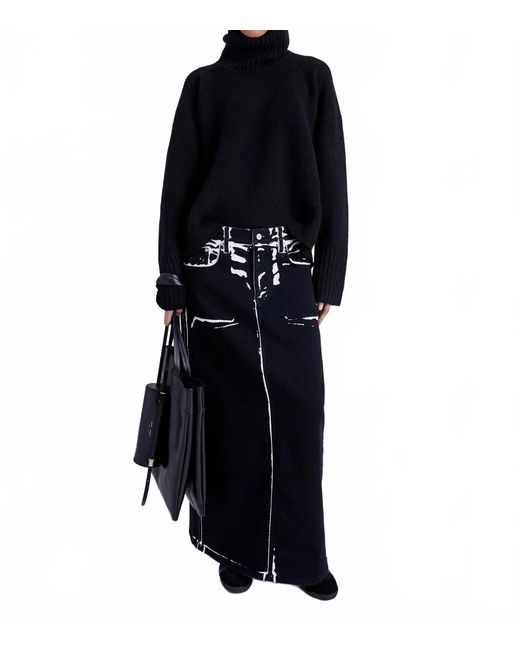 Proenza Schouler Black Sandra Turtleneck Sweater
