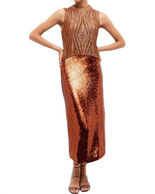 Marie Oliver Orange Wray Skirt