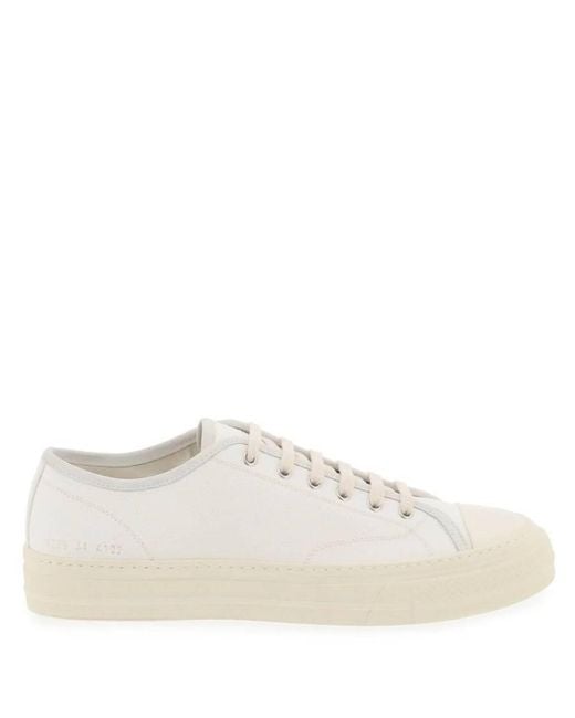 Common Projects White Tournament Canvas Low-Top Sneakers for men