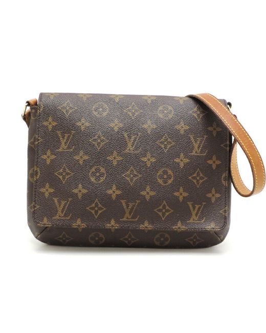 Louis Vuitton Gray Musette Tango Canvas Shoulder Bag (pre-owned)