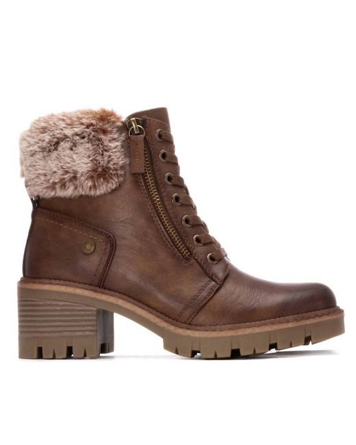Xti Brown Refresh Ankle Booties