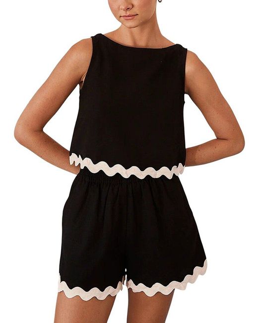 DELLI.S Black 2Pc Top & Short Set
