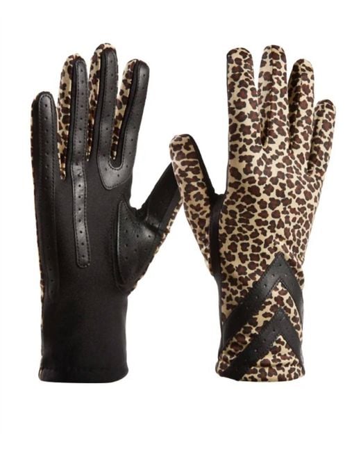 Isotoner Black Smartdri Smartouch 3 Button Length Chevron Gloves