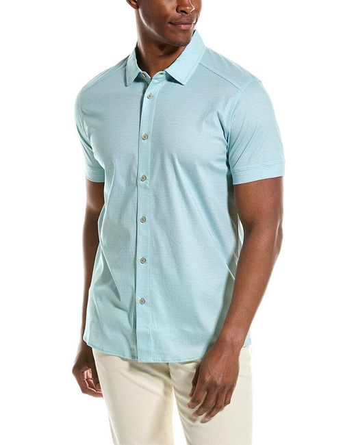 Raffi Blue Mini Dot Shirt for men