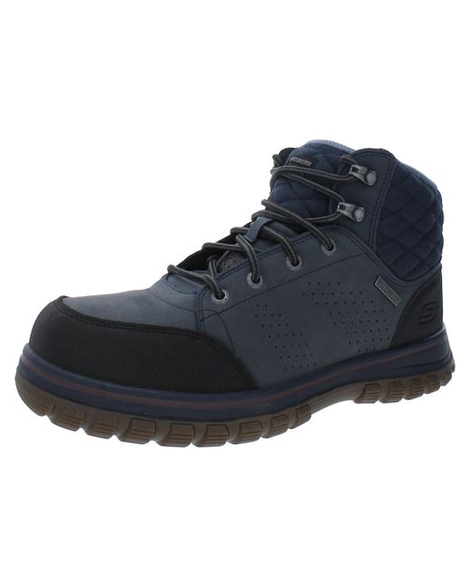 Skechers Blue Mccoll Leather Composite Toe Work & Safety Boots