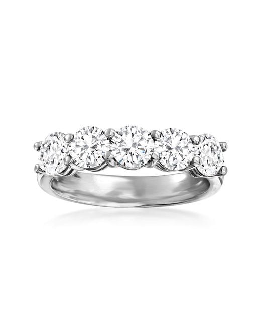 Ross-Simons Metallic Diamond 5-Stone Ring