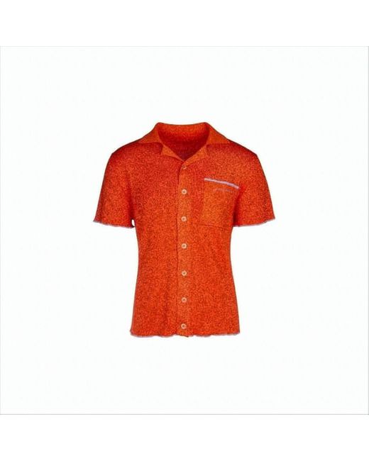 Jacquemus Red Knit Cardigan With Button-Down Front for men