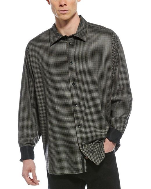 Rag & Bone Gray Matthew Flannel Shirt for men