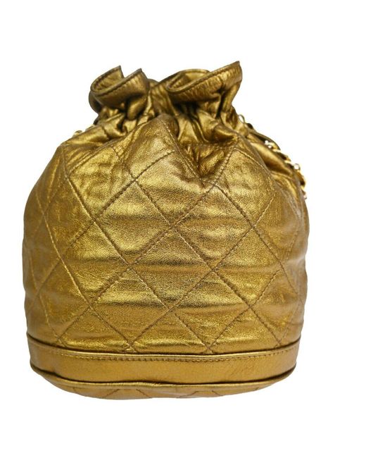 Chanel Metallic Matelassé Leather Shoulder Bag (pre-owned)