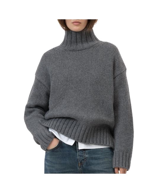 Closed Gray Pure Wool Roll Neck Pullover Sweater