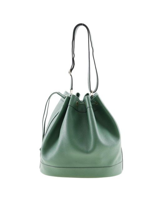 Hermès Green Market Leather Shoulder Bag (pre-owned)