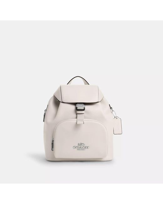 COACH White Pace Backpack