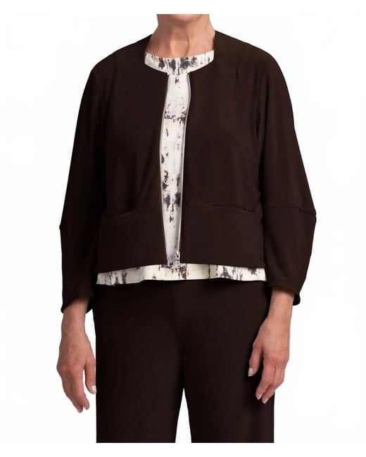 Sympli Black Cropped Lantern Jacket