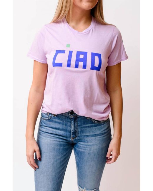 Clare V. Blue Camp Fit Ciao Tee