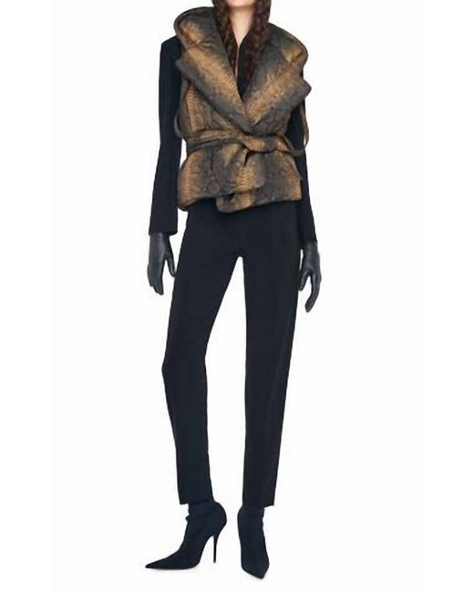 Norma Kamali Women's Black Hooded Sleeveless Sleeping Bag Vest