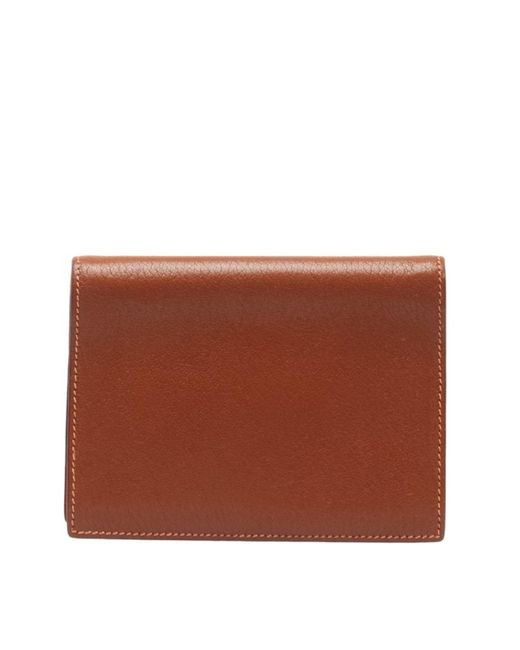 Hermès Brown Agenda Cover Leather Wallet (pre-owned)