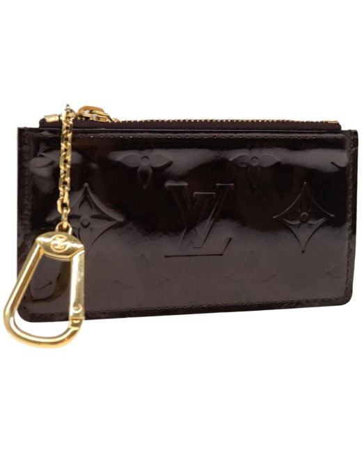 Louis Vuitton Black Pochette Clés Patent Leather Wallet (pre-owned)