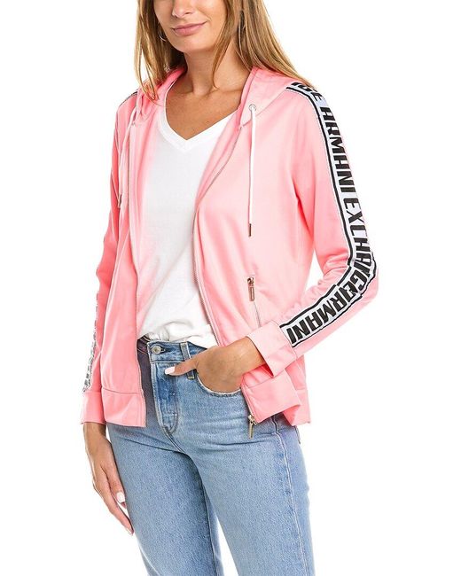 Armani Exchange Synthetic Logo Jacket in Pink | Lyst
