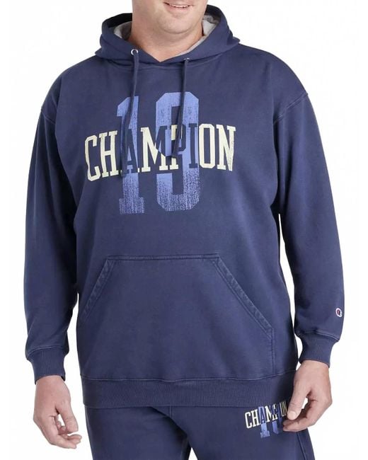 Champion Men's Blue Powerblend Graphic Hoodie