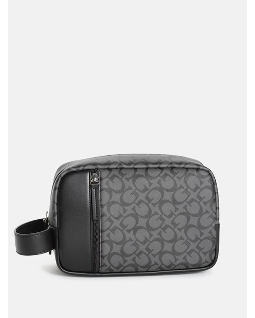 Guess Factory Logo Print Travel Bag in Gray for Men | Lyst