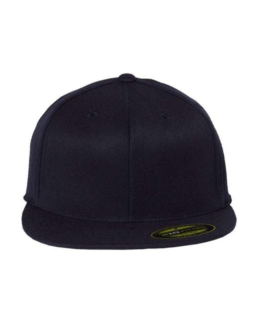 Flexfit Blue 210 Flat Bill Cap for men