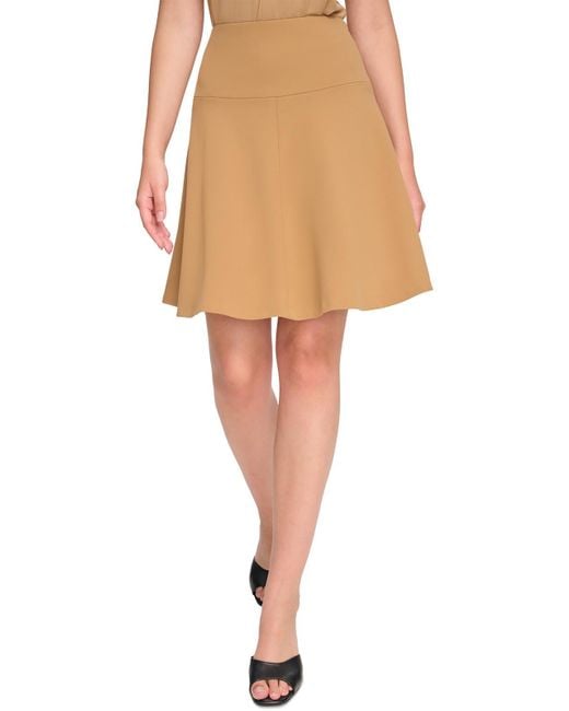 Calvin Klein Natural Petites Crepe Mini Skirt