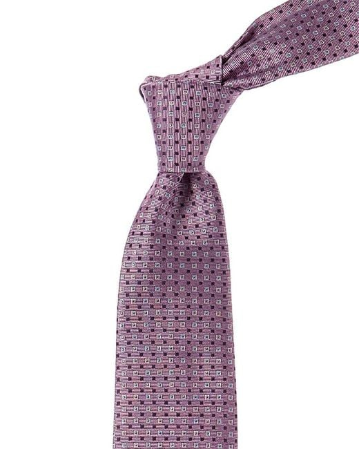 Canali Purple Pink Silk Tie for men