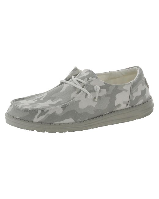 Hey Dude Gray Wendy Funk Textured Camouflage Loafers