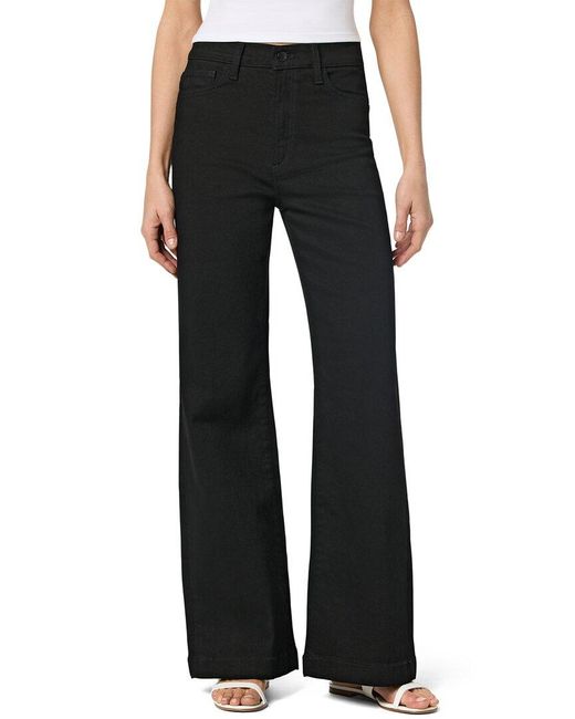 Joe's Jeans Black Wide Leg Trouser Hem Jean