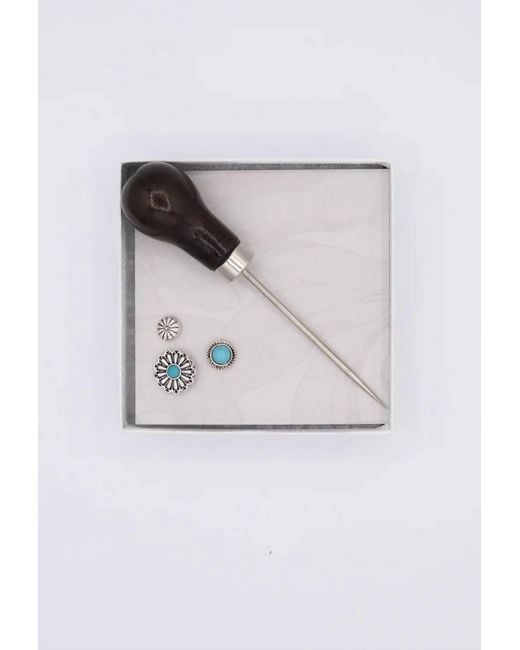 Fleastyle Gray Western Hat Pin Kit