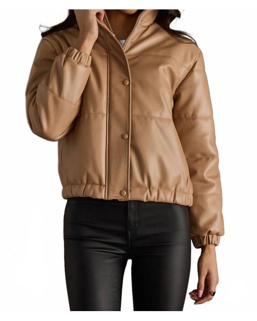 Panache Black Cropped Puffer Jacket