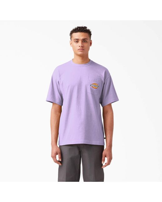 Dickies Purple Chest Logo Pocket T-shirt for men