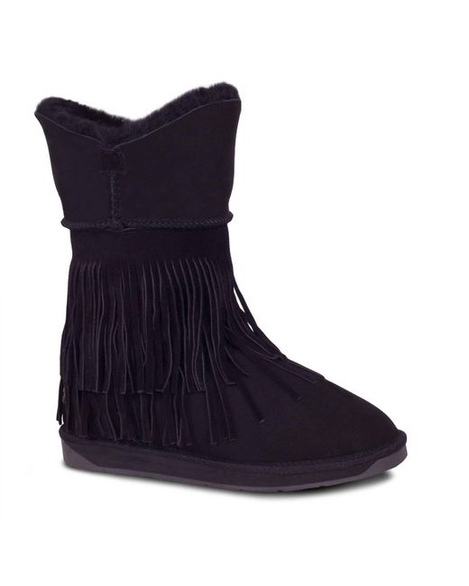 Cloud Nine Blue Classic Fringed Sheepskin Boot