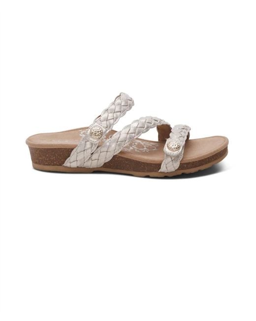 Aetrex White Josie Slide